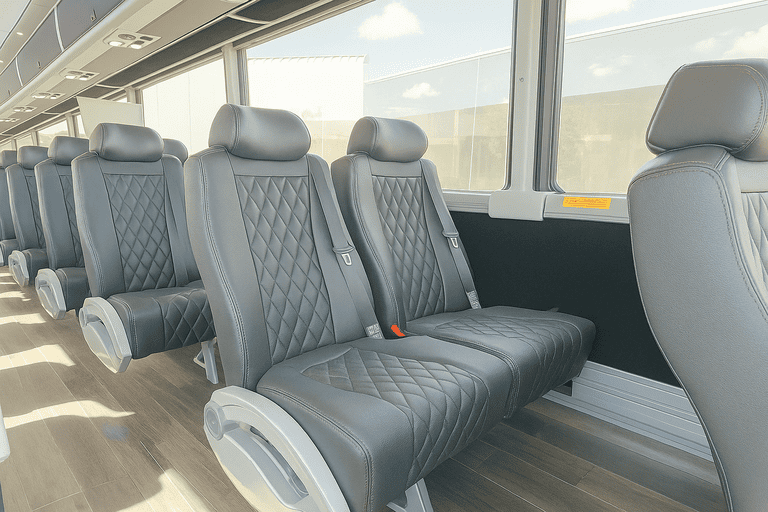 interior of Coach Bus Waterbury charter bus